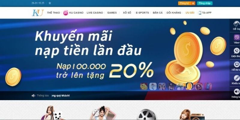 Nạp, rút tiền nhanh chóng trên Kubet